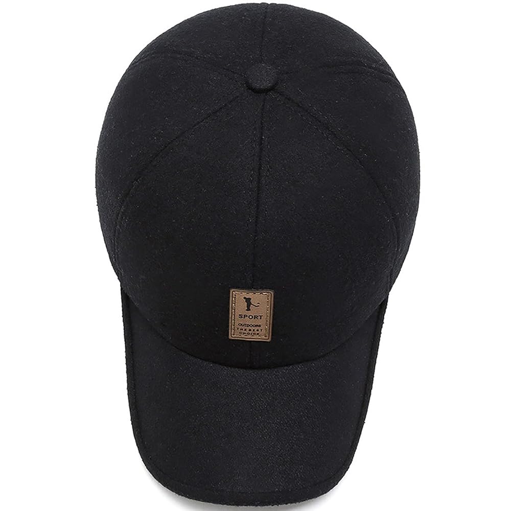 【ROMANTIC CROWN】22FW★ EARFLAP BUTTON BALL CAP Emmet Convertible Ear Flap Cap | Charcoal Heather UPF 50+